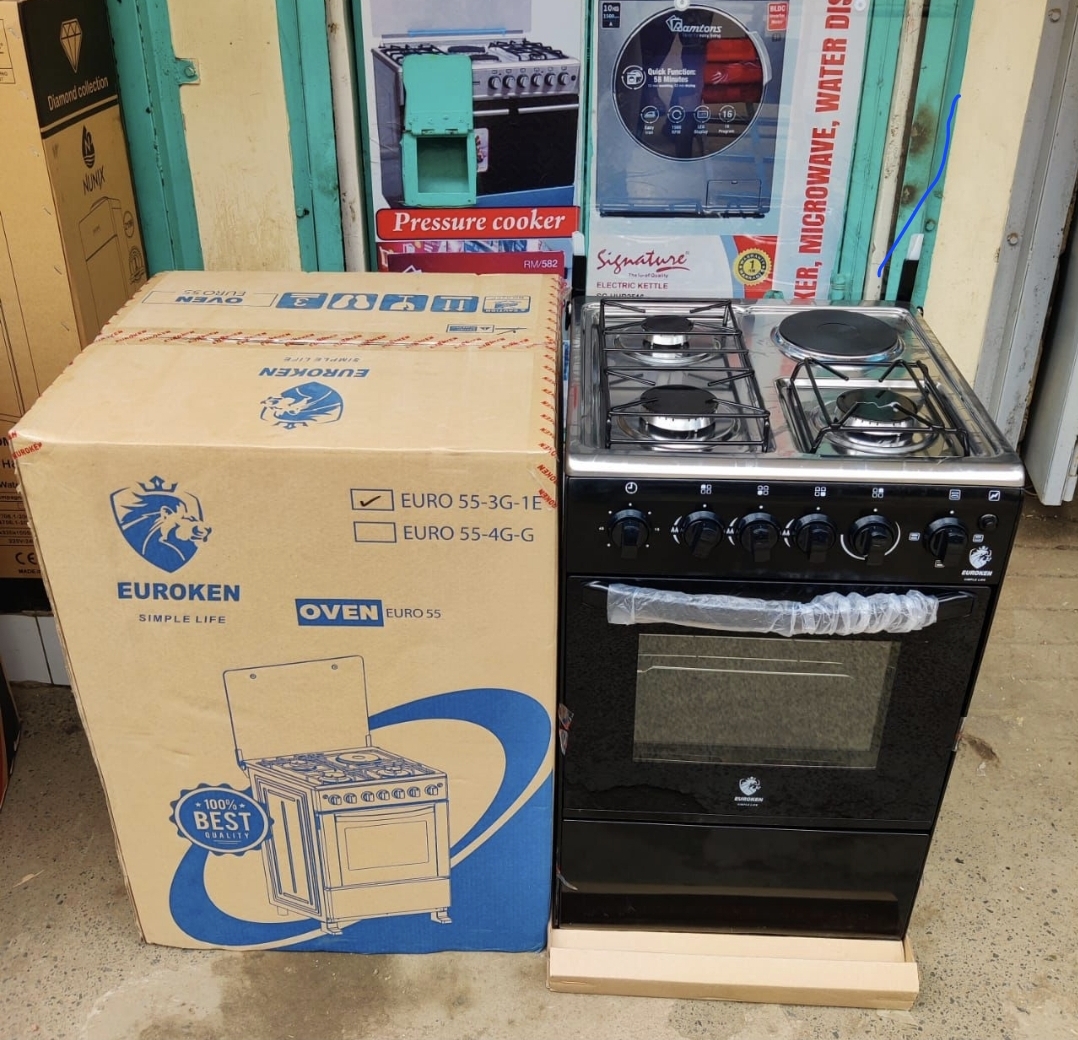 Euroken cooker 50 by 55 3 gas 1 electric