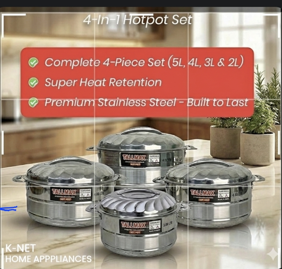 Tallmax Premium Insulated 4-Piece Hotpot Set