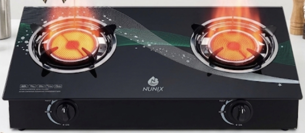 NUNIX GI-007 Infrared 2-Burner Table Top Gas Stove
