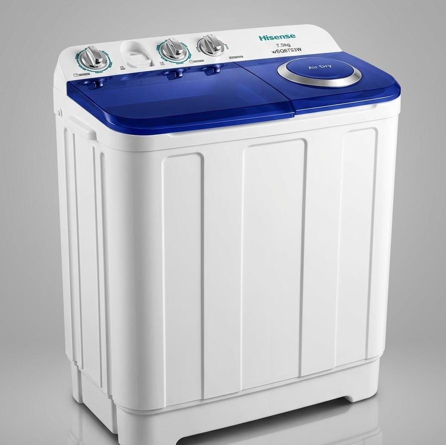 Hisense  7.5 kg  Twin Tub Semi-Automatic Washing Machine WSQE753W 